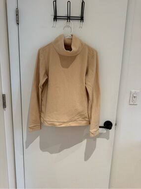 Dudley Stephens Beige Fleece Turtleneck Pullover